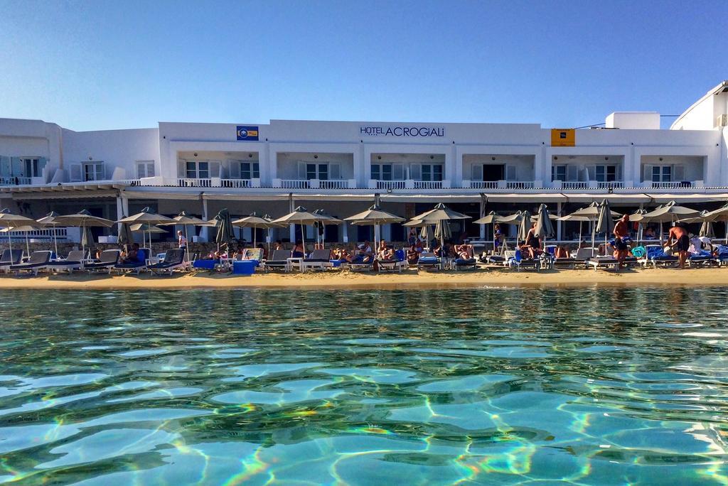 Acrogiali Beachfront Hotel Mykonos Platísz Jalósz Kültér fotó